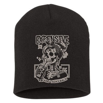 Skeleton Expensive Difficult And Talks Back Short Acrylic Beanie
