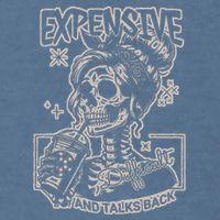 Skeleton Expensive Difficult And Talks Back Garment-Dyed Sweatshirt