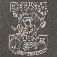 Skeleton Expensive Difficult And Talks Back Cotton Canvas Backpack