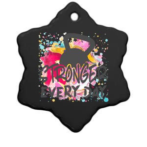 Stronger Every Day Workout And Fitness Gift Ceramic Star Ornament