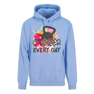 Stronger Every Day Workout And Fitness Gift Unisex Surf Hoodie