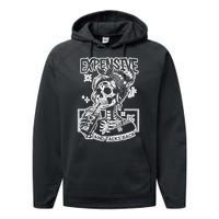 Skeleton Expensive Difficult And Talks Back Mom Performance Fleece Hoodie