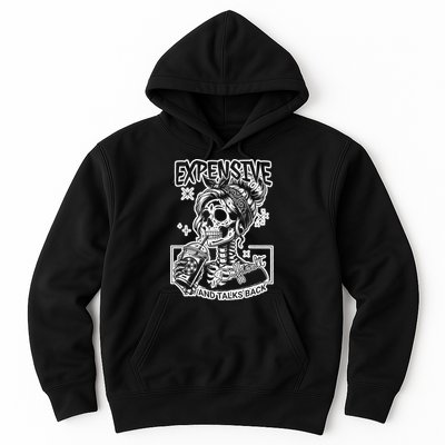 Skeleton Expensive Difficult And Talks Back Mom Hoodie