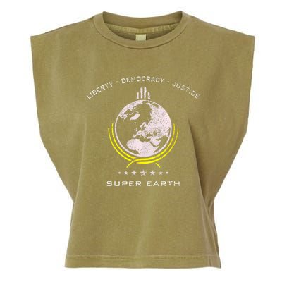 Super Earth Diving Into Hell For Liberty Garment-Dyed Women's Muscle Tee