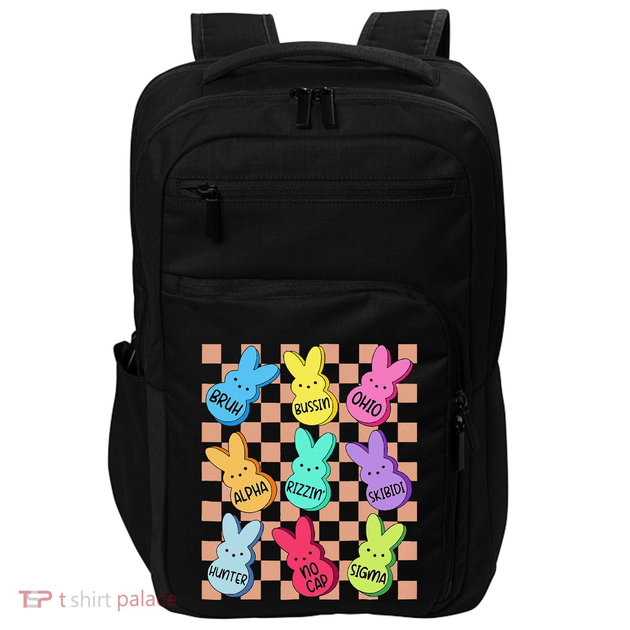Skibid.I Easter Day Easter Rizz No Cap What The Sigma .Png Impact Tech Backpack