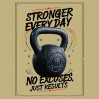 Stronger Every Day No Excuses Just Results Motivational Gym Mousepad