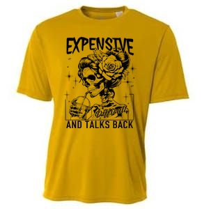 Skeleton Expensive Difficult And Talks Back MotherS Cooling Performance Crew T-Shirt