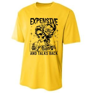 Skeleton Expensive Difficult And Talks Back MotherS Performance Sprint T-Shirt