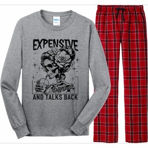 Skeleton Expensive Difficult And Talks Back MotherS Long Sleeve Pajama Set