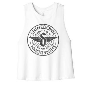 S.H.I.N.E.D.O.W.N Every Day Is Do Or Die Women's Racerback Cropped Tank