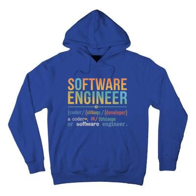 Software Engineer Definition Funny For Coders And Programmer Gift Tall Hoodie