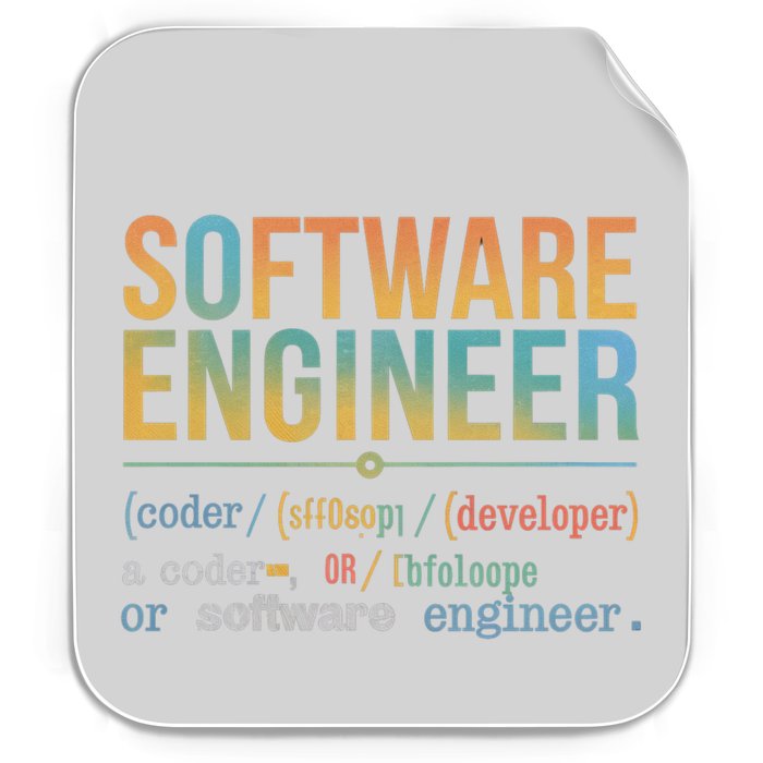 Software Engineer Definition Funny For Coders And Programmer Gift Permanent Decal Sticker