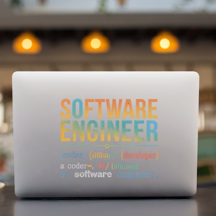 Software Engineer Definition Funny For Coders And Programmer Gift Permanent Decal Sticker