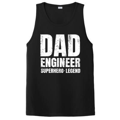 Superhero Engineer Dad Funny Gift Great Gift PosiCharge Competitor Tank