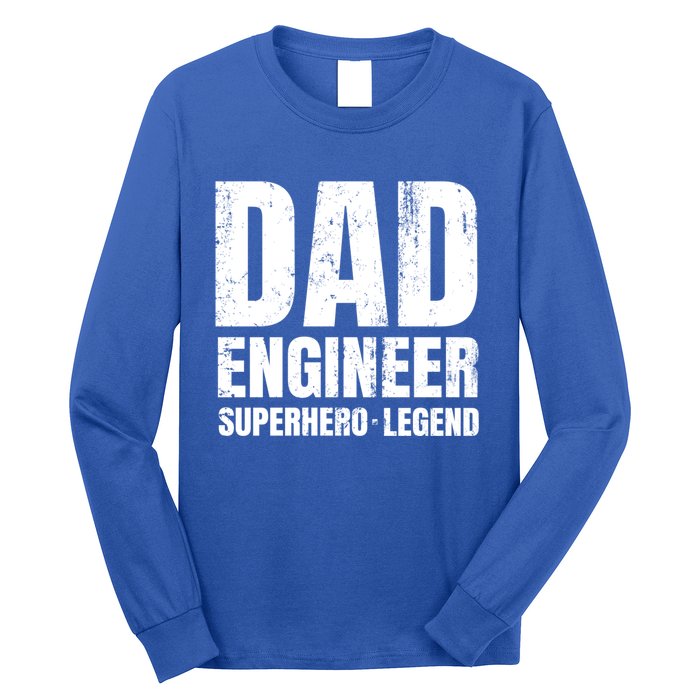 Superhero Engineer Dad Funny Gift Great Gift Long Sleeve Shirt