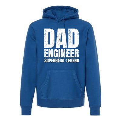 Superhero Engineer Dad Funny Gift Great Gift Premium Hoodie