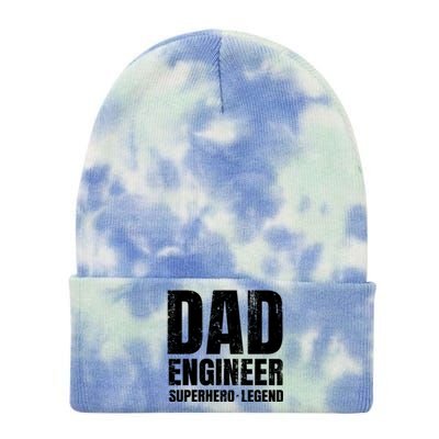 Superhero Engineer Dad Funny Gift Great Gift Tie Dye 12in Knit Beanie