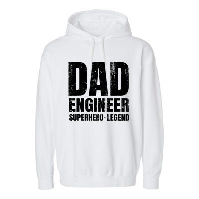 Superhero Engineer Dad Funny Gift Great Gift Garment-Dyed Fleece Hoodie