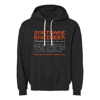 Software Engineer Developer Definition Programming Garment-Dyed Fleece Hoodie