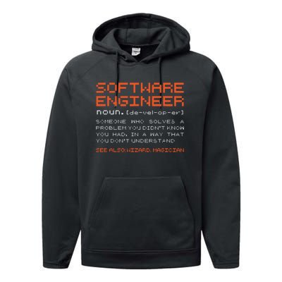 Software Engineer Developer Definition Programming Performance Fleece Hoodie