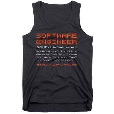 Software Engineer Developer Definition Programming Tank Top