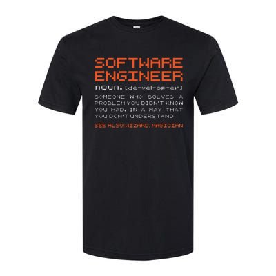 Software Engineer Developer Definition Programming Softstyle CVC T-Shirt