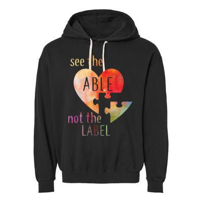 See The Able Not The Label Autism Garment-Dyed Fleece Hoodie