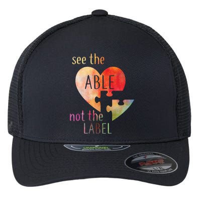 See The Able Not The Label Autism Flexfit Unipanel Trucker Cap