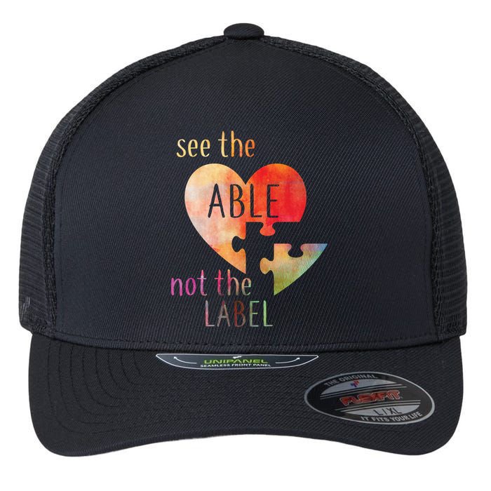See The Able Not The Label Autism Flexfit Unipanel Trucker Cap