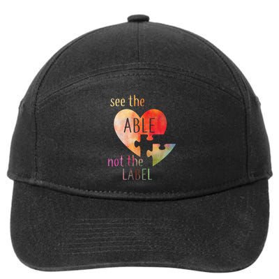 See The Able Not The Label Autism 7-Panel Snapback Hat