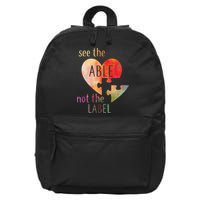 See The Able Not The Label Autism 16 in Basic Backpack