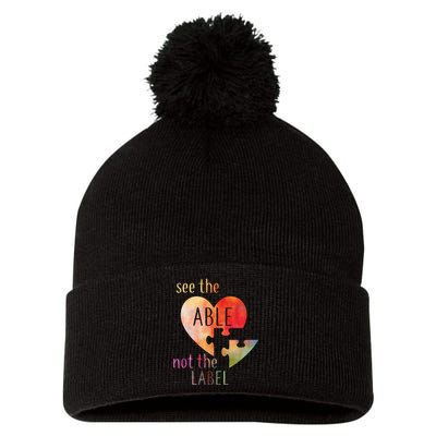 See The Able Not The Label Autism Pom Pom 12in Knit Beanie