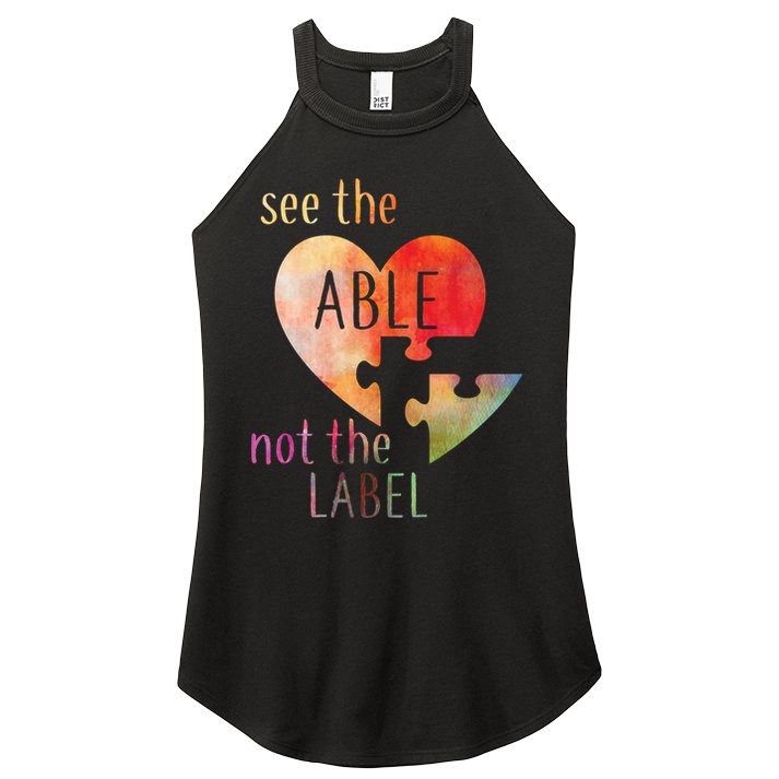 See The Able Not The Label Autism Women's Perfect Tri Rocker Tank