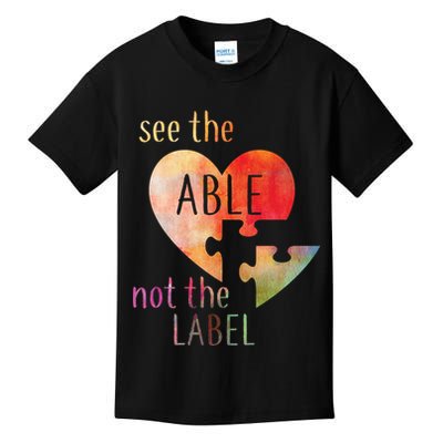 See The Able Not The Label Autism Kids T-Shirt