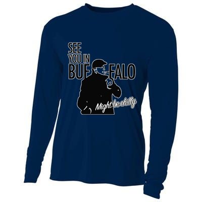 See You In Buffalo Might Be Chilly Cooling Performance Long Sleeve Crew