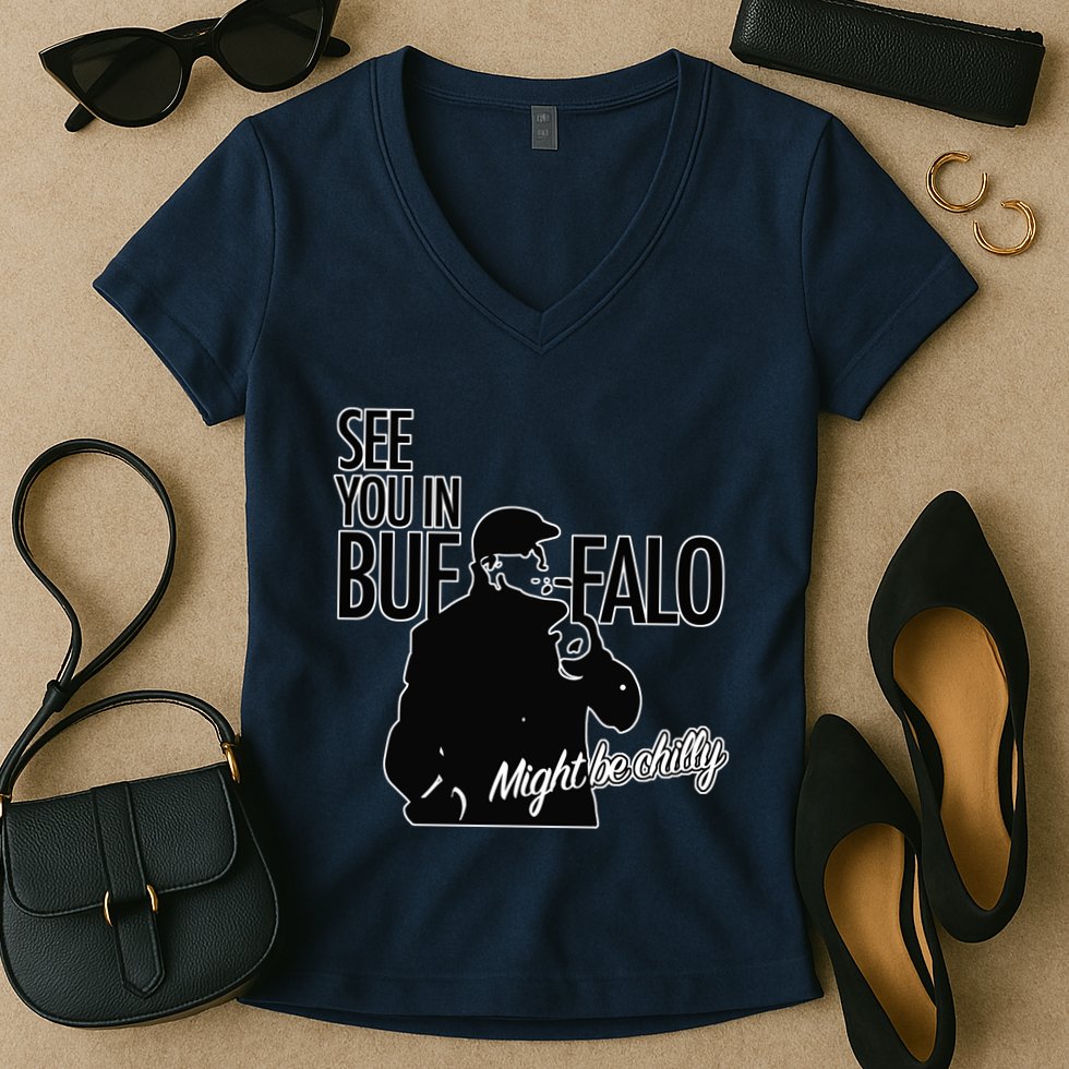 See You In Buffalo Might Be Chilly Women's V-Neck T-Shirt