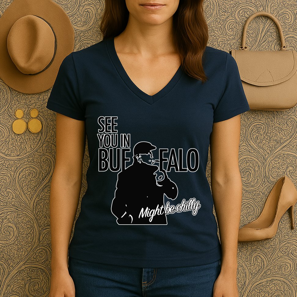 See You In Buffalo Might Be Chilly Women's V-Neck T-Shirt