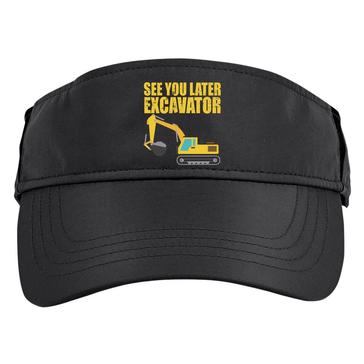 See You Later Excavator Adult Drive Performance Visor