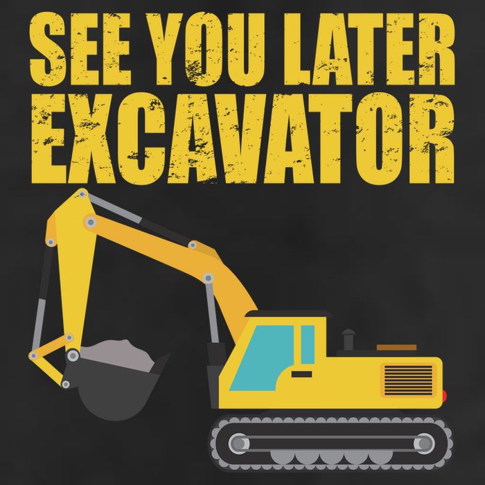 See You Later Excavator Adult Drive Performance Visor