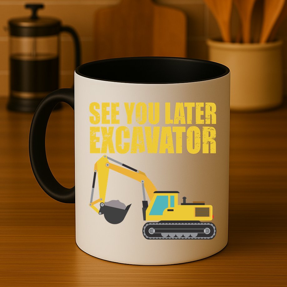 See You Later Excavator Mug