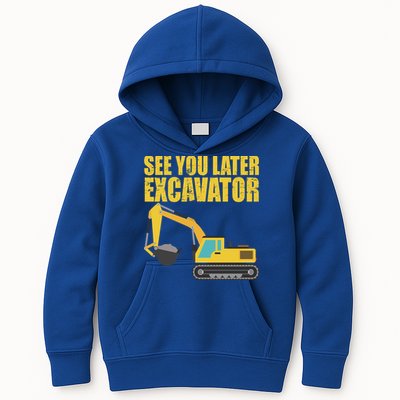 See You Later Excavator Kids Hoodie