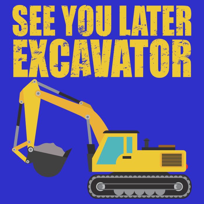 See You Later Excavator Zip Tote Bag