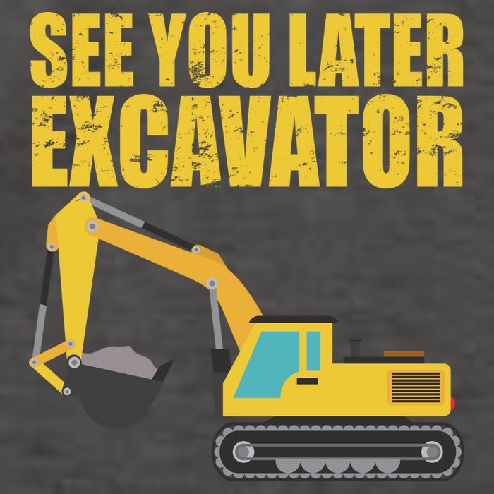 See You Later Excavator Vector Backpack