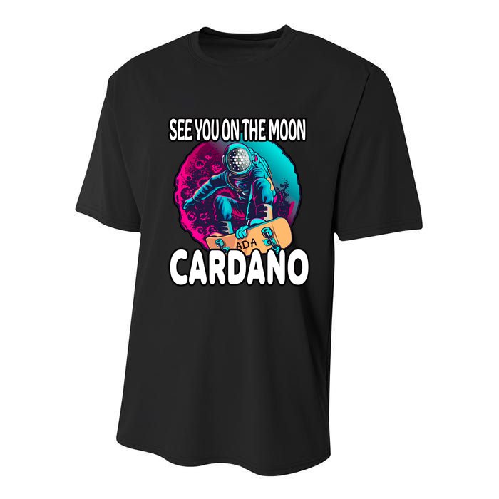 See You On the Moon Cardano Youth Performance Sprint T-Shirt