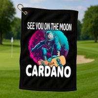 See You On the Moon Cardano Golf Towel