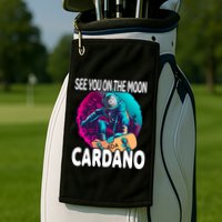 See You On the Moon Cardano Golf Towel