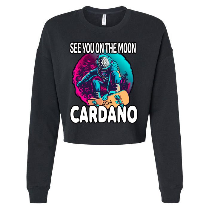 See You On the Moon Cardano Cropped Pullover Crew