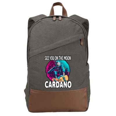 See You On the Moon Cardano Cotton Canvas Backpack