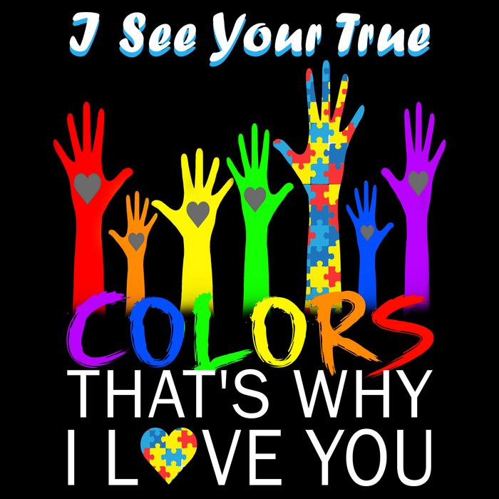 See Your True Colors Autism Puzzle Hands Apron