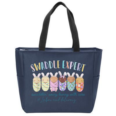 Swaddle Expert Easter Bunny Labor And Delivery Nurse Nicu Zip Tote Bag